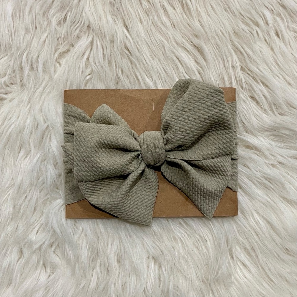 Baby Mint Messy Bow Headwrap